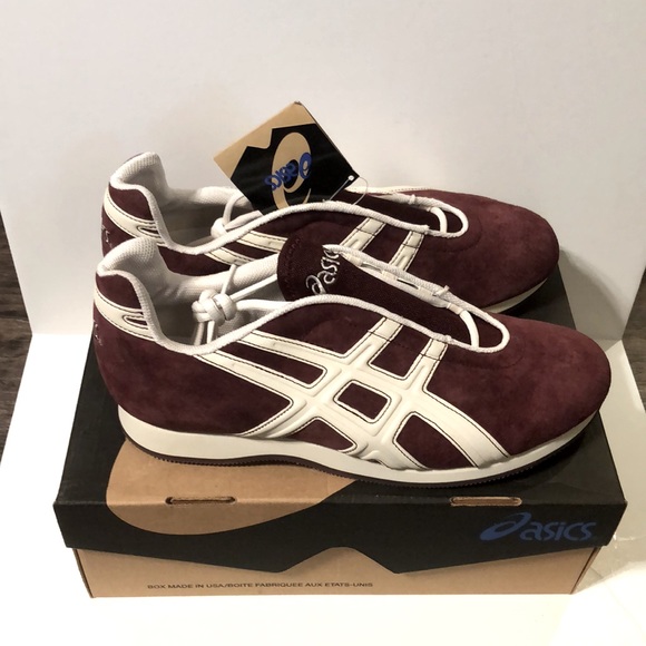 ASICS “NIB” Men’s Vintage New Classic Suede Athletic Shoes Burgundy Putty Size12 - Picture 2 of 8